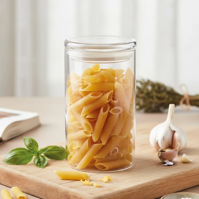 MONO Borosilicaatglas Voorraadpot / opbergpot / Bewaardoos - met deksel – 1400 ml ( Per Stuk )