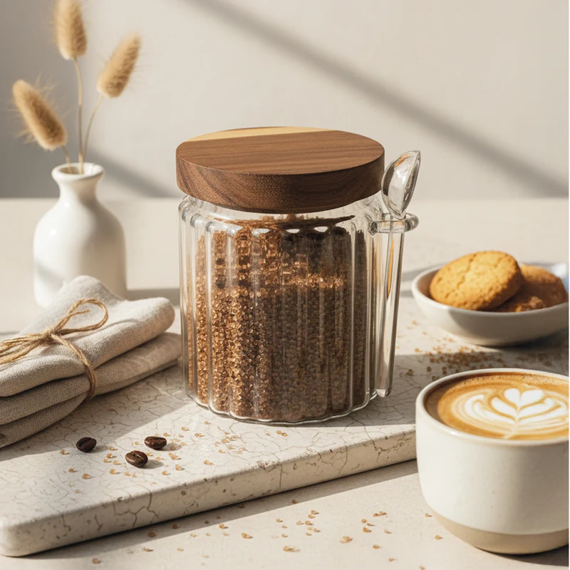 LINEA Borosilicaatglas bewaardoos / suikerpot - 500 ml