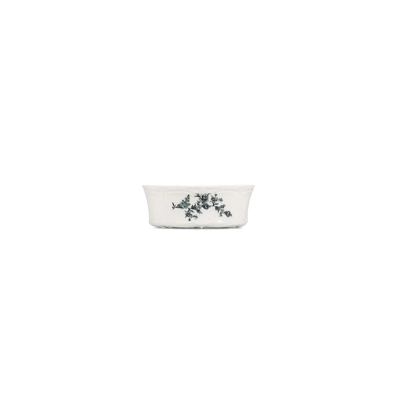 Kom 13xH5cm black flower Retro