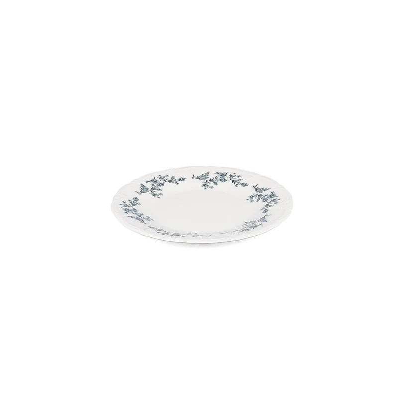 Plat bord 20,5cm black flower Retro