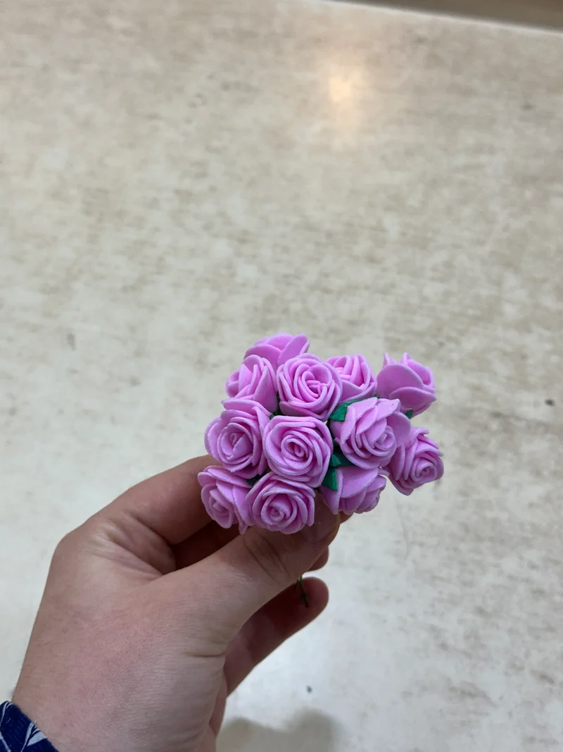 Kunstmatige rozenbloemkoppen – 12 stuks Roze kunstrozen van schuim voor doe-het-zelf bruidsboeketten, tafeldecoraties, bloemstukken, feesten, babyshowers en woondecoratie (met steel, Roze).