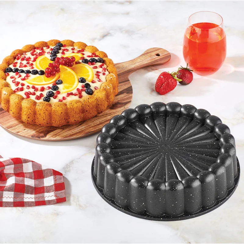 Polochef Elif - Graniet Bakvorm - 26 cm - Non-Stick - Zwart