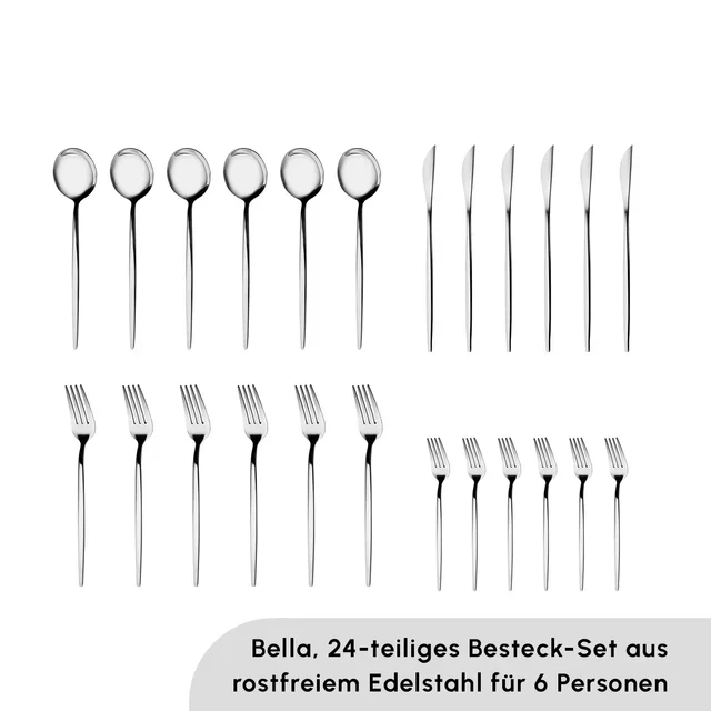 Karaca Bella Bestekset 24 Delig | 6 Persoons