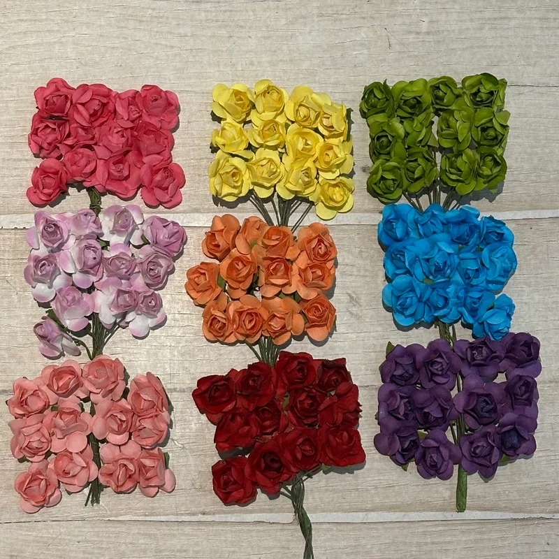 Peper Flower Kunstmatige bloemen – Set van 12 - ( KIES JE KLEUR ) met Steel voor Bruidsboeketten, Tafeldecoratie, Bloemstukken, Feesten, Babyshowers en Woondecoratie
