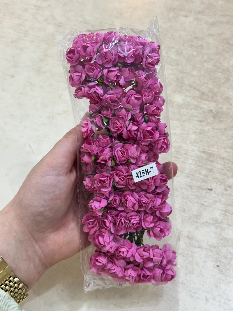 Peper Flower Kunstmatige bloemen – Set van 12 - Roze met Steel voor Bruidsboeketten, Tafeldecoratie, Bloemstukken, Feesten, Babyshowers en Woondecoratie