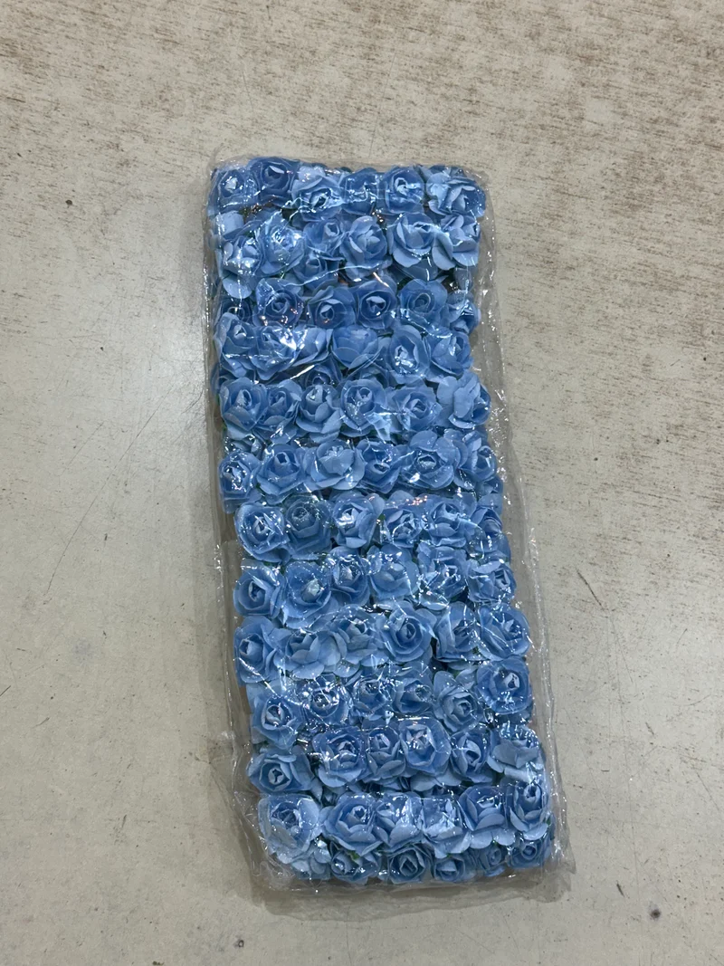 Peper Flower Kunstmatige bloemen – Set van 12 - blauw met Steel voor Bruidsboeketten, Tafeldecoratie, Bloemstukken, Feesten, Babyshowers en Woondecoratie