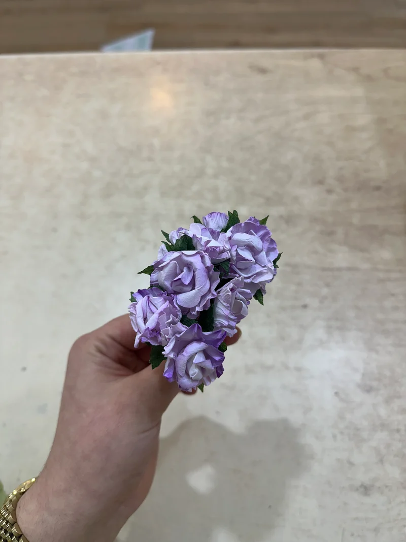 Peper Flower Kunstmatige bloemen – Set van 10 - licht Paars met Steel voor Bruidsboeketten, Tafeldecoratie, Bloemstukken, Feesten, Babyshowers en Woondecoratie