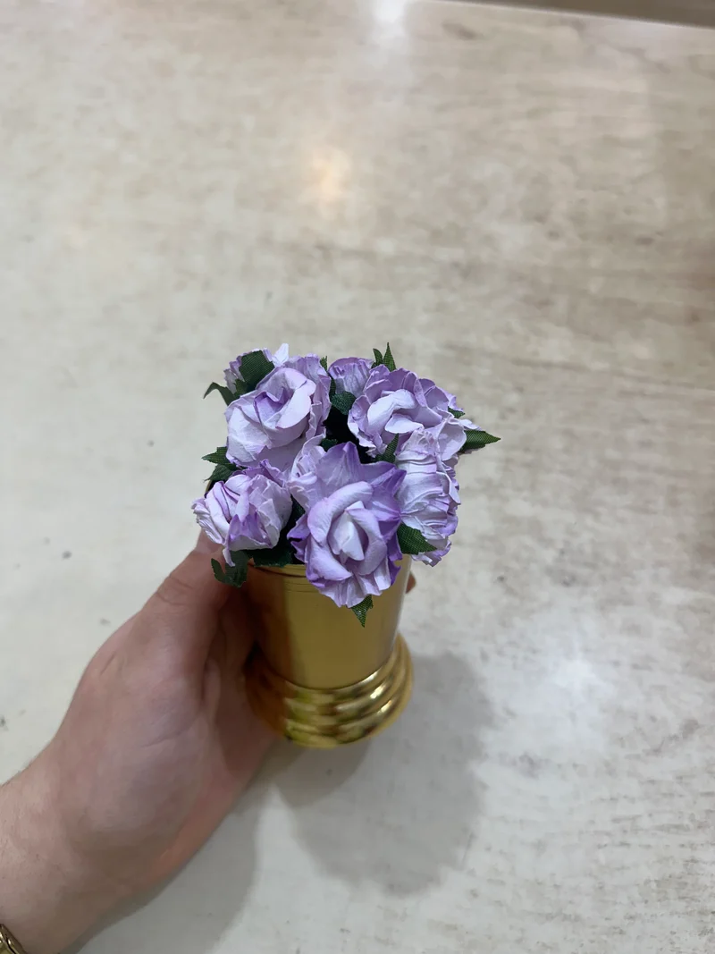 Peper Flower Kunstmatige bloemen – Set van 10 - licht Paars met Steel voor Bruidsboeketten, Tafeldecoratie, Bloemstukken, Feesten, Babyshowers en Woondecoratie