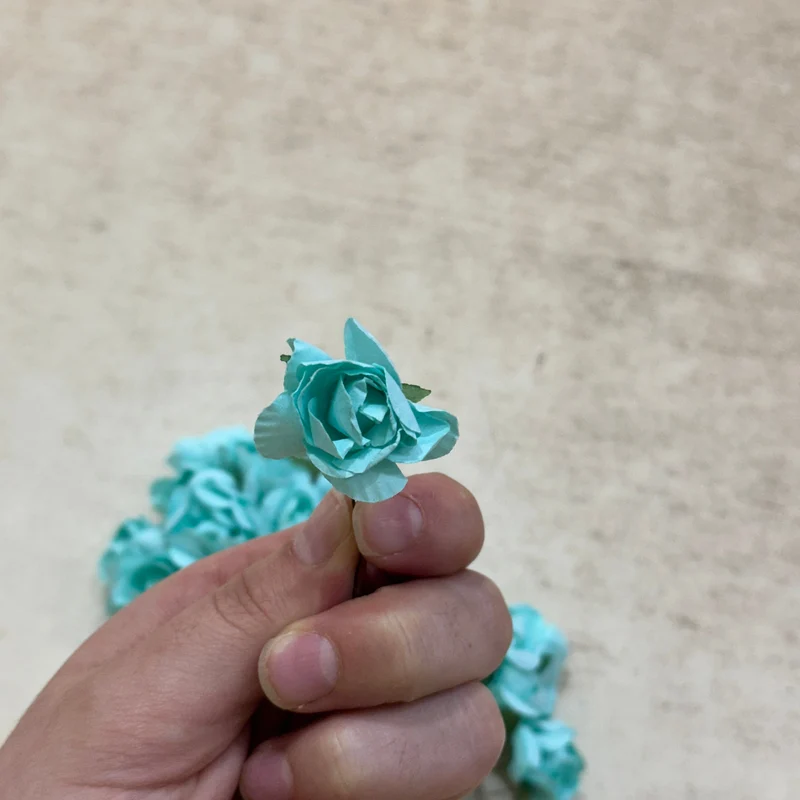 Peper Flower Kunstmatige bloemen – Set van 12 Mintgroene met Steel voor Bruidsboeketten, Tafeldecoratie, Bloemstukken, Feesten, Babyshowers en Woondecoratie
