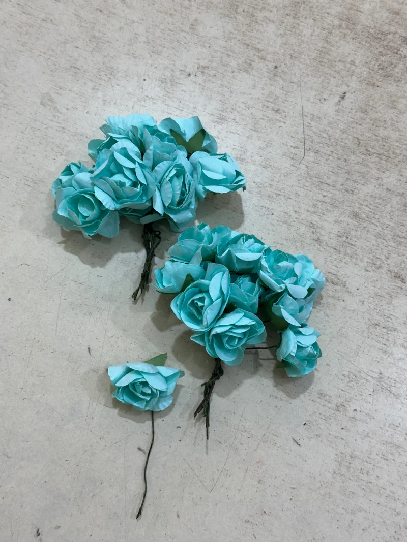 Peper Flower Kunstmatige bloemen – Set van 12 Mintgroene met Steel voor Bruidsboeketten, Tafeldecoratie, Bloemstukken, Feesten, Babyshowers en Woondecoratie