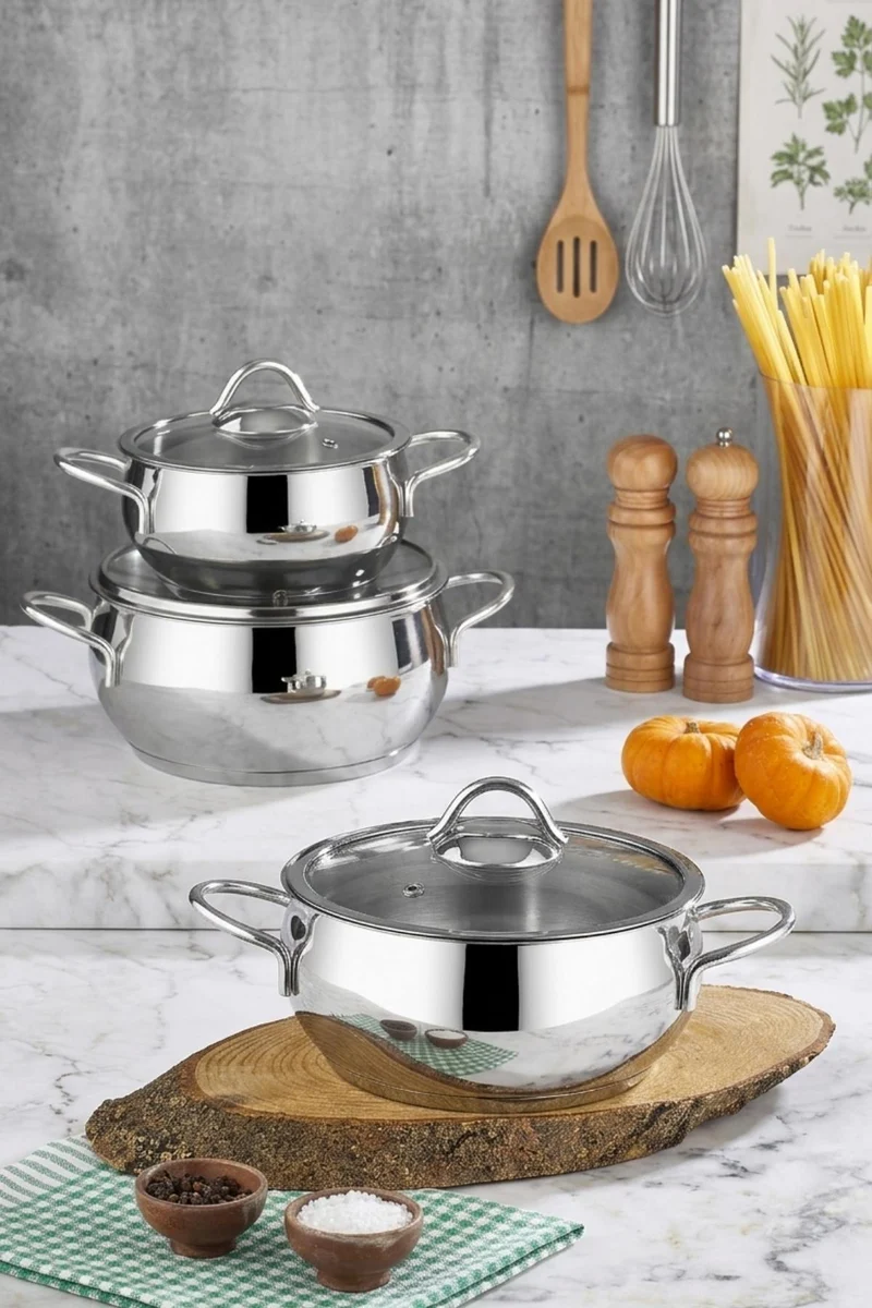 Proline Midi Pannenset 6 Delig | Zilver