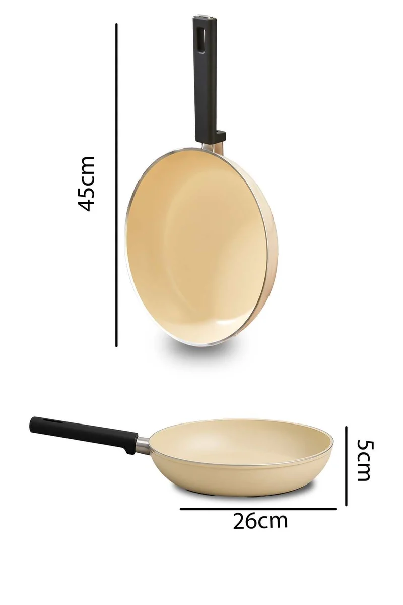Vista Seramik 7 Delige Pannen set Beige
