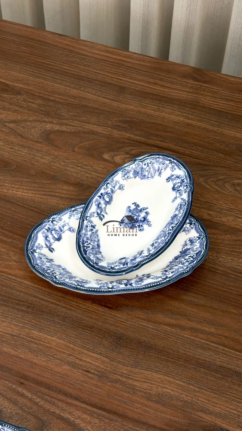 New Vintage Navy Serveerbord 26 cm | 2-delig