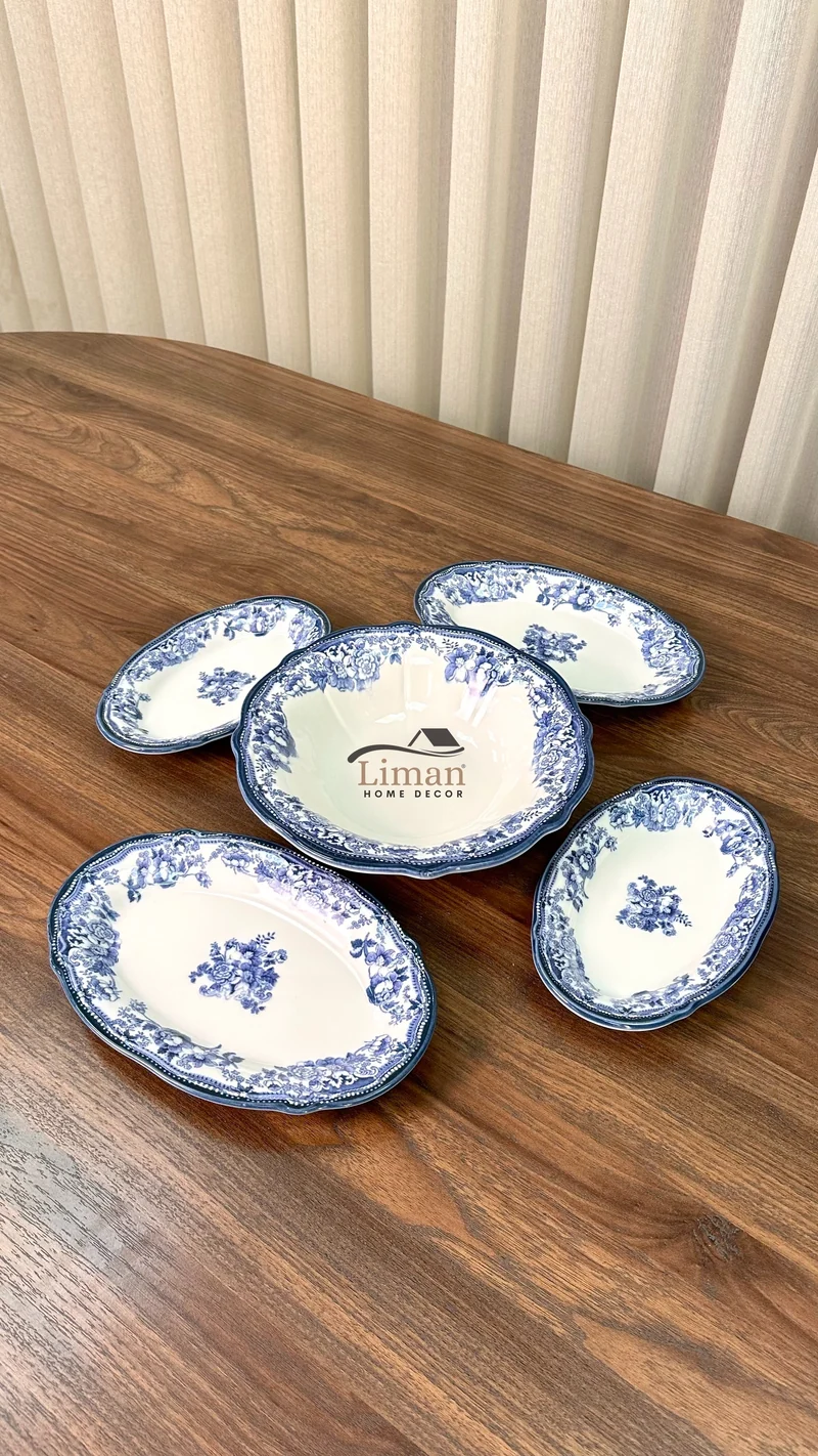New Vintage Navy Serveerbord 26 cm | 2-delig