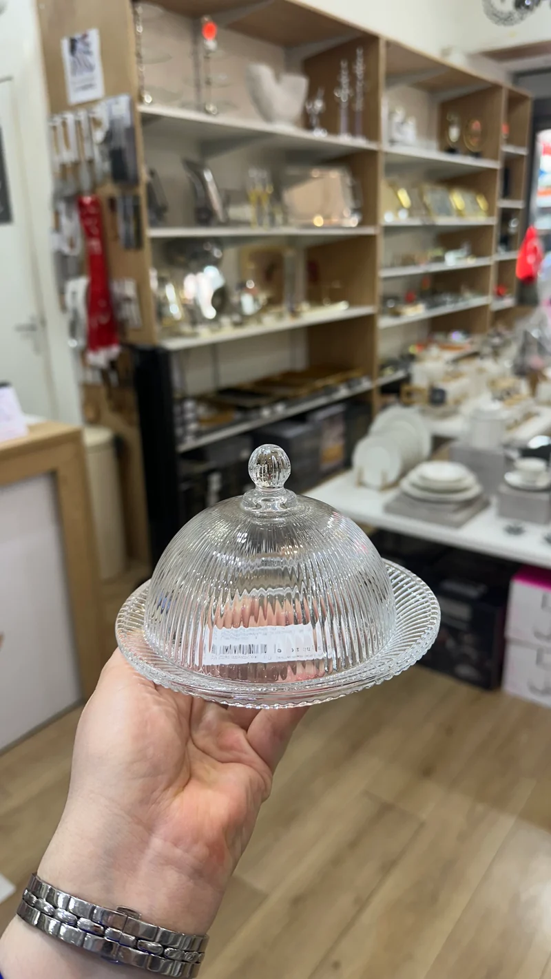 Piramit Tajine / Serveerschaal met deksel | Glas