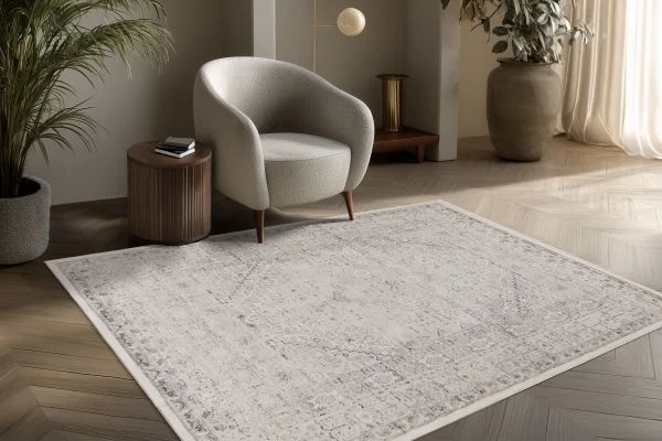 Lalee Vista Tapijt - Vloerkleed Modern Zilver ( Vintage )