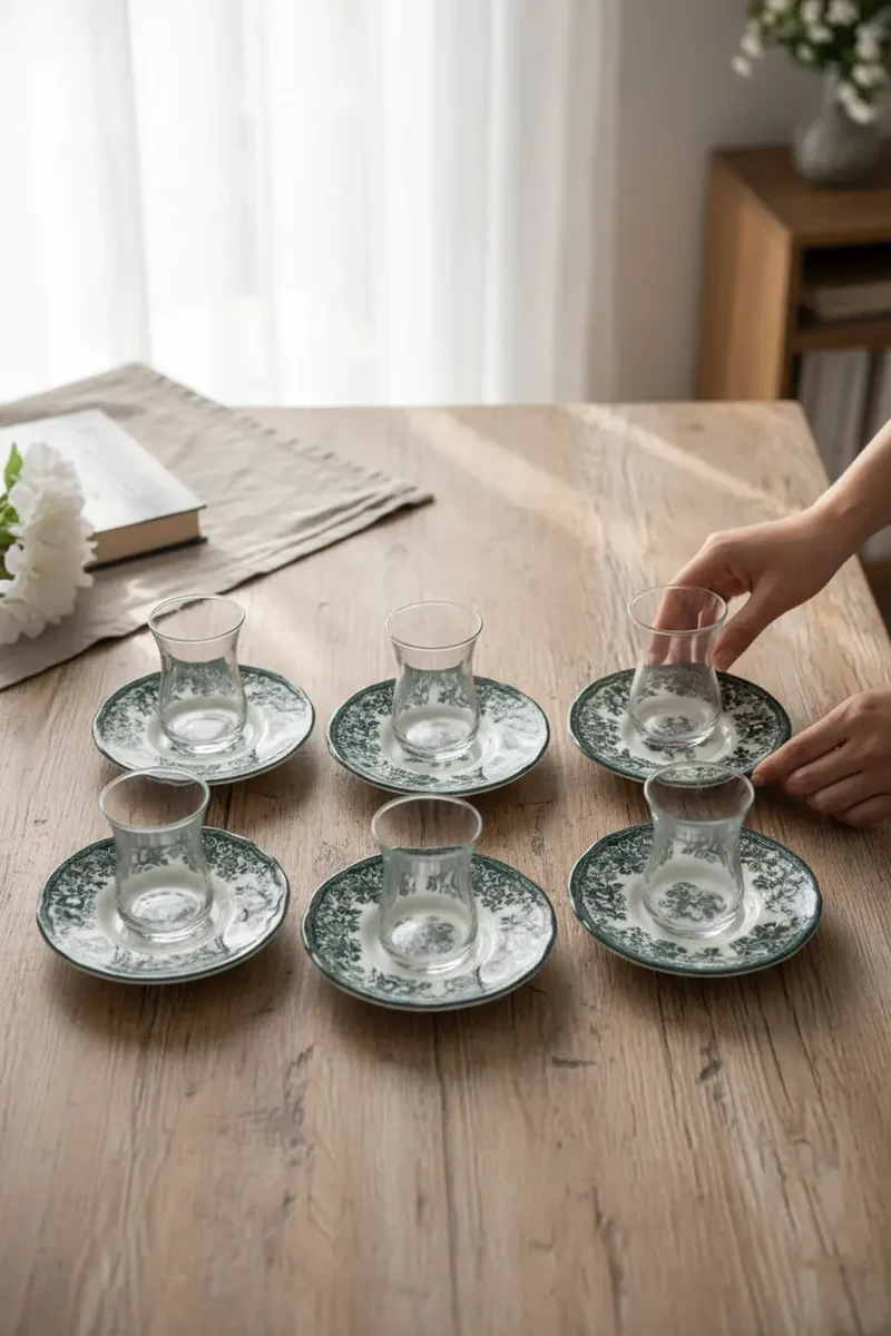 New Vintage Green Theeschotel | 6 delig