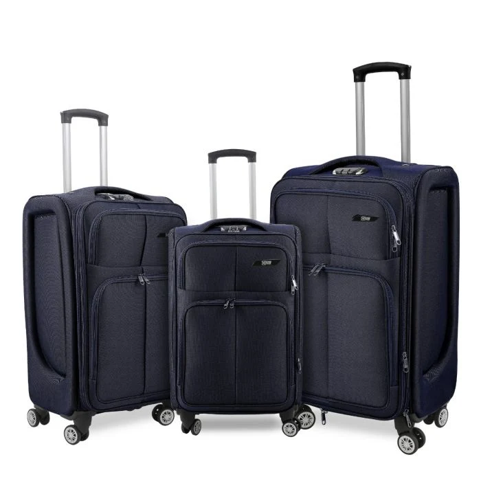 REISKOFFER - ROLKOFFER - KOFFERSET - KOFFER | BLAUW 3-DELIG