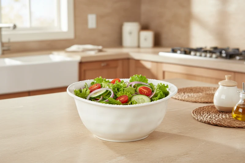 Parel Saladekom Ø22,8 cm Wit | Pearls