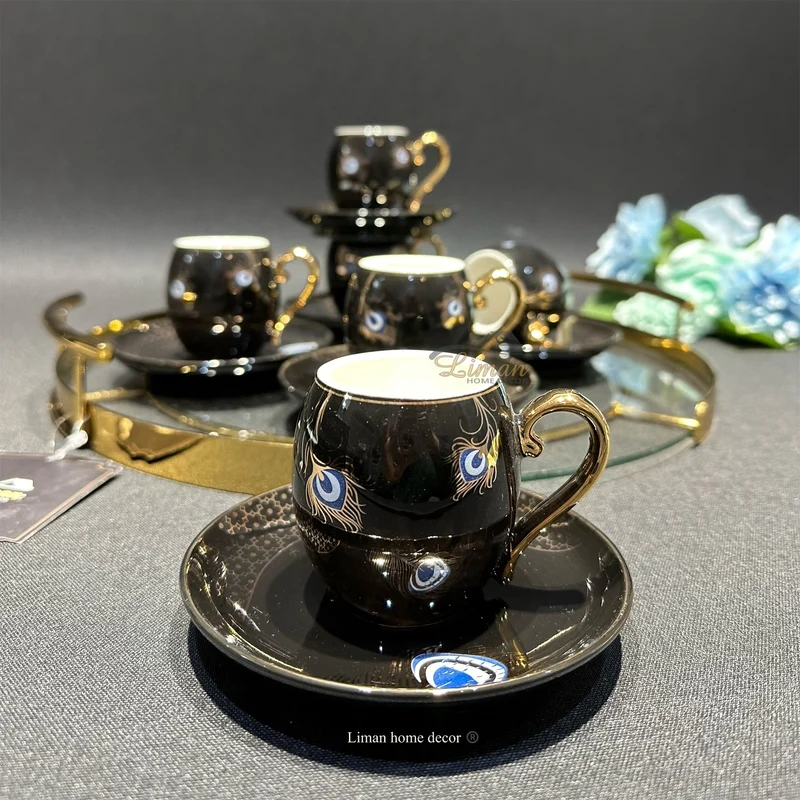 ACR Good Luck Espressoset 12 Delig | 6 Persoons Zwart
