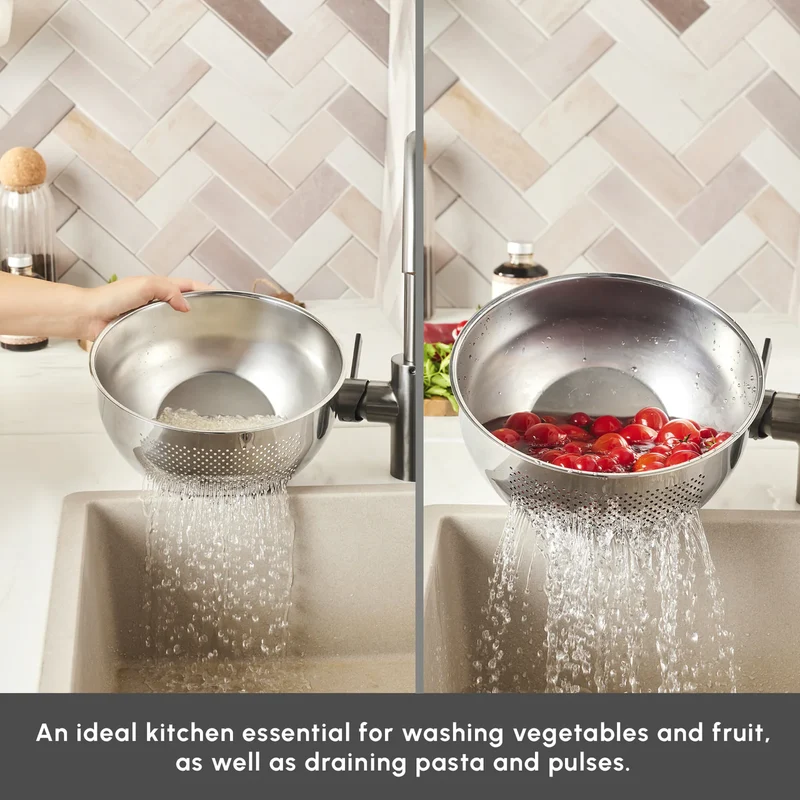 Karaca Flow Roestvrijstalen vergiet 24cm