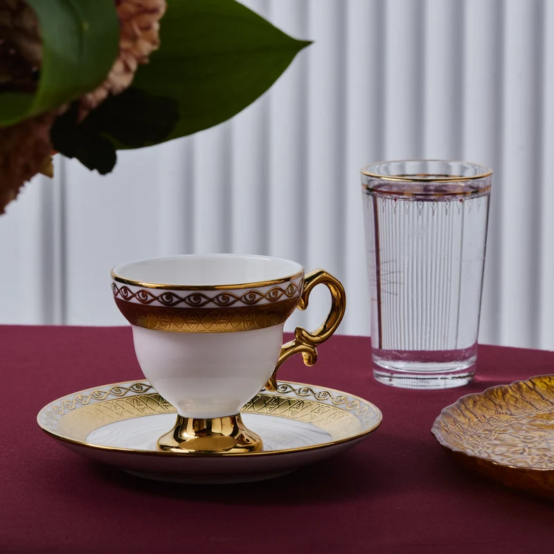 Karaca Hurrem Turkse Koffieset Espressoset 12 Delig | 6 Persoons ( 90 ml )
