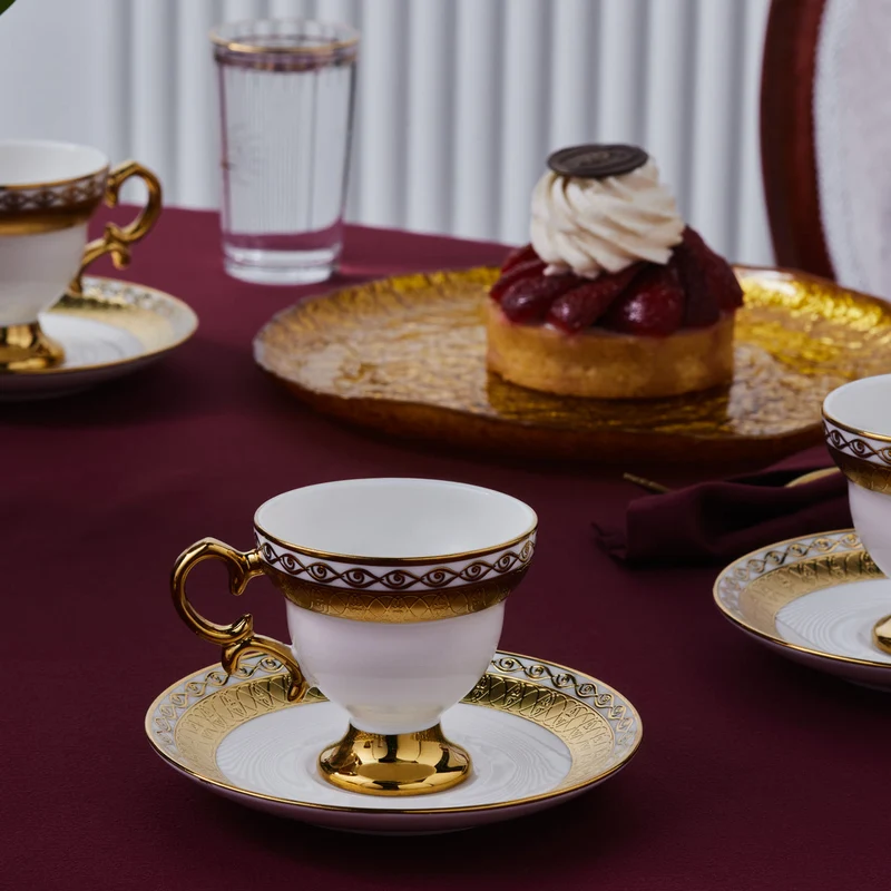 Karaca Hurrem Turkse Koffieset Espressoset 12 Delig | 6 Persoons ( 90 ml )