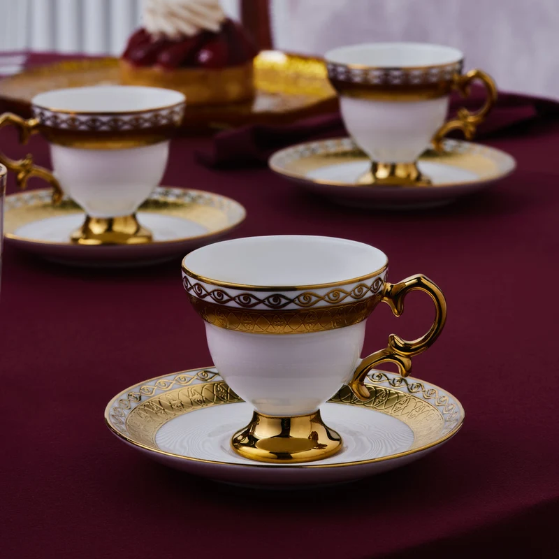 Karaca Hurrem Turkse Koffieset Espressoset 12 Delig | 6 Persoons ( 90 ml )