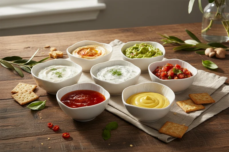 Linea Dip- / Snackschalen Ø9 cm ( 6 Delig ) Wit | Cermico