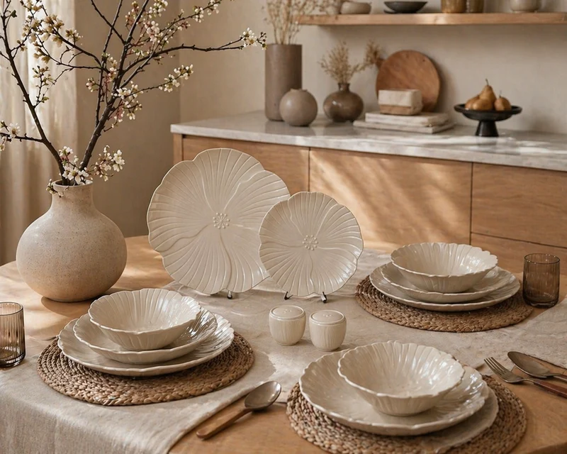 Florange Taupe Servies set 27 delig | 6 persoons - Bricard