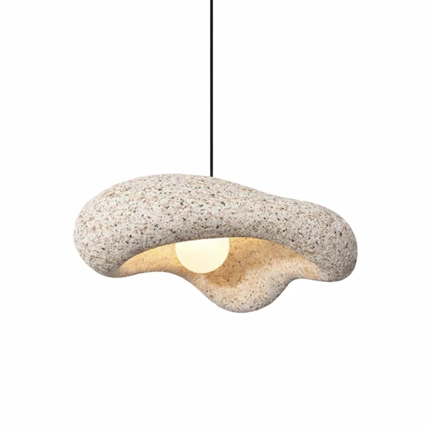 Japandi Hanglamp Ø 50 cm Zenica Zand Steenlook