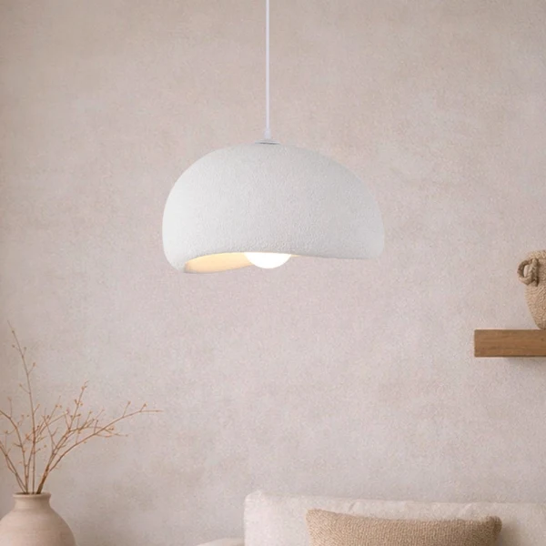 Japandi Hanglamp Ø 40 cm Tuzla Wit Steenlook