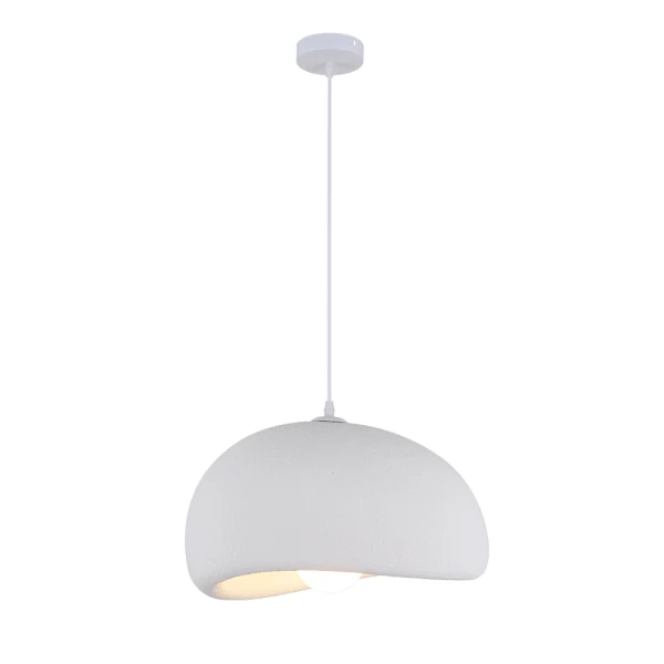 Japandi Hanglamp Ø 40 cm Tuzla Wit Steenlook