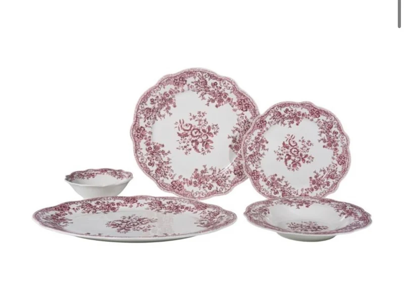 Rose Flora Serviesset 25 Delig | 6 Persoons Vintage ( Fleury - Cyril )
