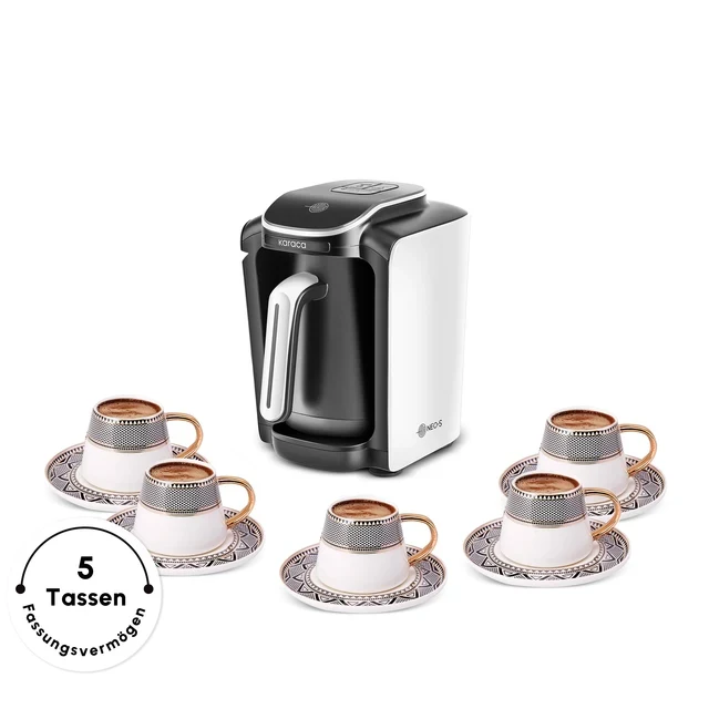 Karaca Hatır Neo Turkse Koffiemachine met Melk – Porcelain White