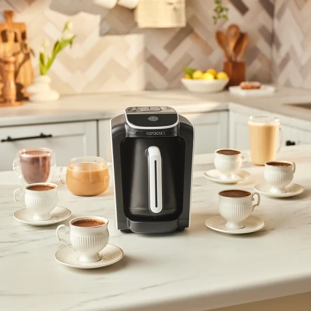 Karaca Hatır Neo Turkse Koffiemachine met Melk – Porcelain White