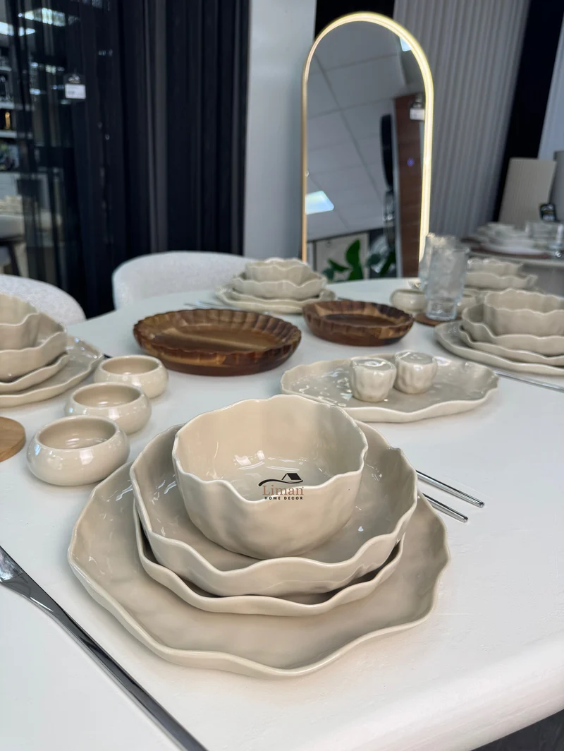 Angles Servies set 27 delig | 6 persoons Taupe