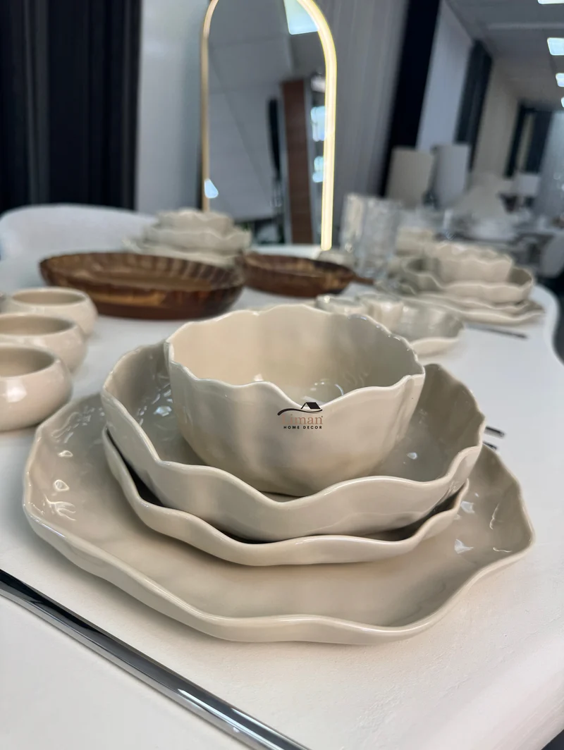 Angles Servies set 27 delig | 6 persoons Taupe