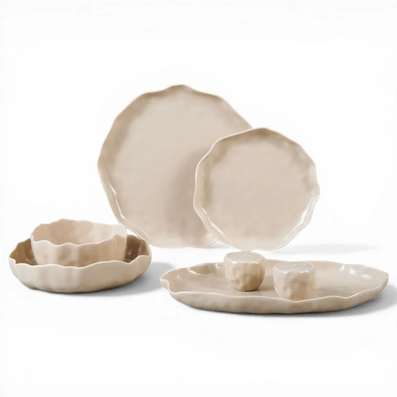 Angles Servies set 27 delig | 6 persoons Taupe