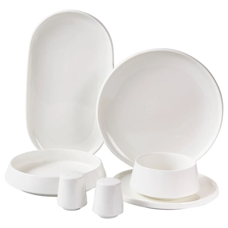 Bellon Servies set 27 delig | 6 persoons Wit Relief