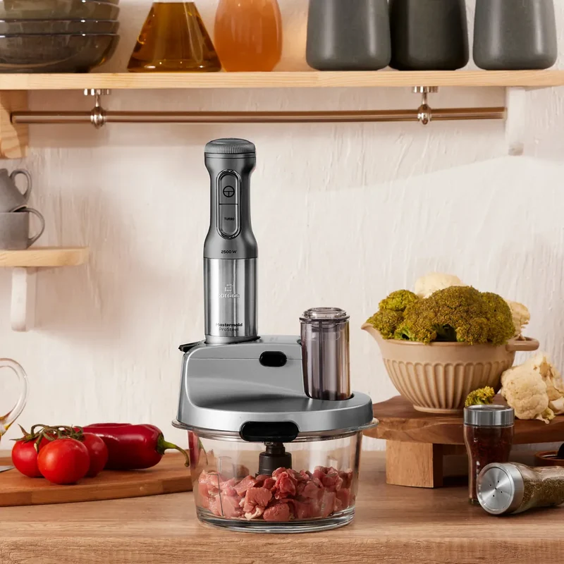 Karaca Mastermaid keukenrobot, lange blender, 8-in-1, 2500 W, Galaxy Grey