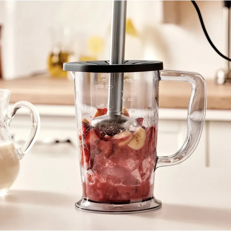 Karaca Mastermaid keukenrobot, lange blender, 8-in-1, 2500 W, Galaxy Grey
