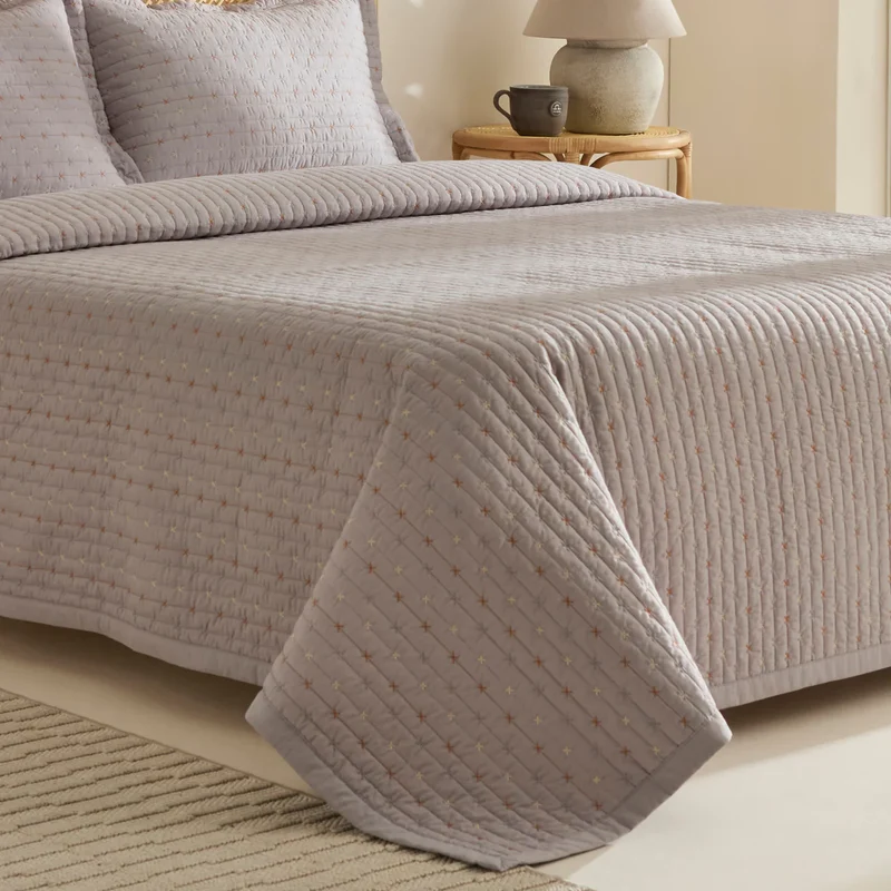 Margot Bedsprei set 3 Delig | Grijs 230x240 cm