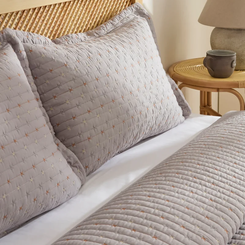 Margot Bedsprei set 3 Delig | Grijs 230x240 cm