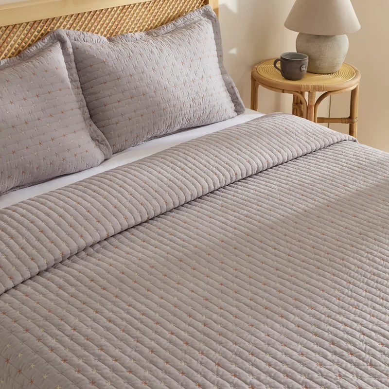 Margot Bedsprei set 3 Delig | Grijs 230x240 cm