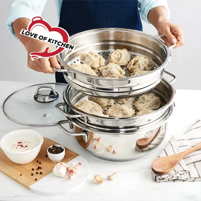Karaca Love of Kitchen 2-laagse stoomkookpan / Manti / Rotti
