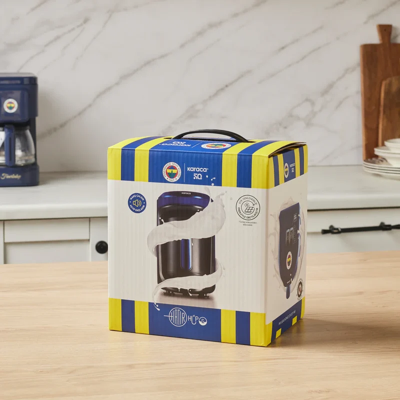 Karaca x Fenerbahce gelicentieerde Hatır Hüps Turkse koffiemachine met melkfunctie