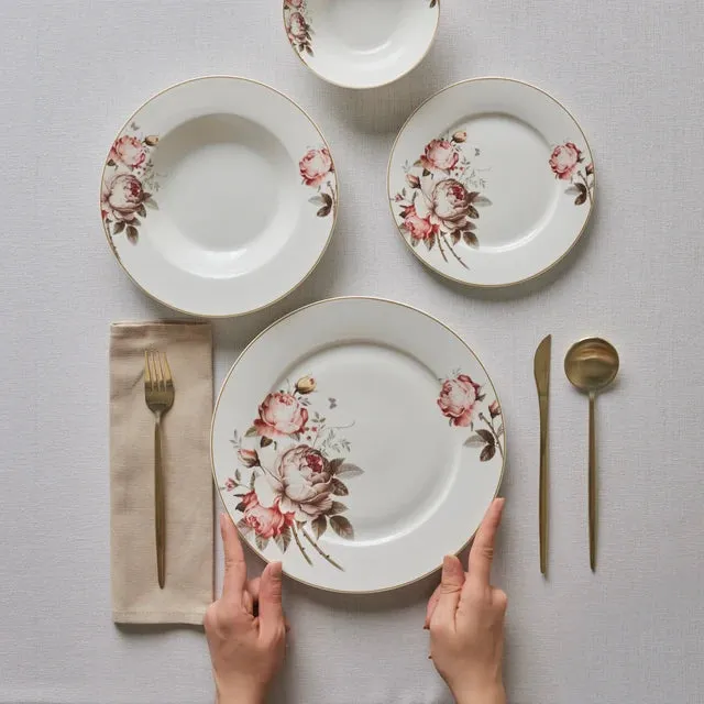 Karaca Bone China Rosie Serviesset 24-delige | 6 Personen