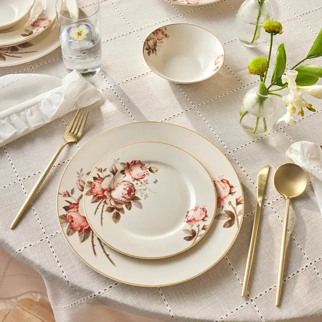 Karaca Bone China Rosie Serviesset 24-delige | 6 Personen