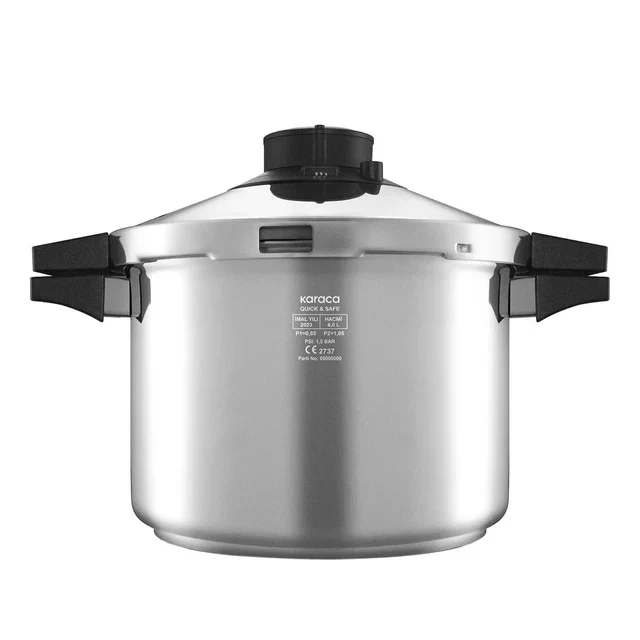 Karaca Quick and Safe Inductie-Snelkookpan Set 6 + 8 Liter